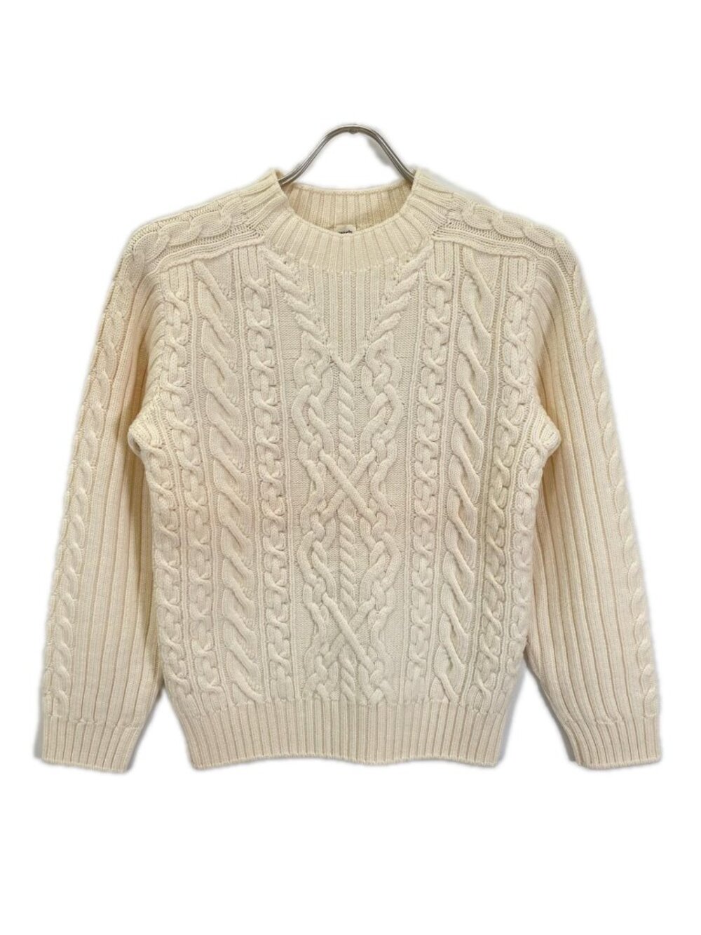Hermes Cashmere Turtleneck Aran Knit Sweater 36